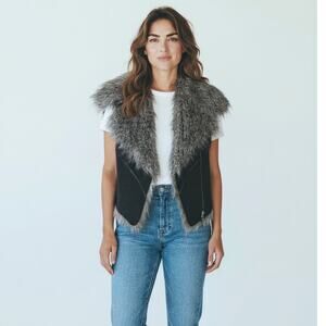 JDS Faux Fur Sherling Vest Large